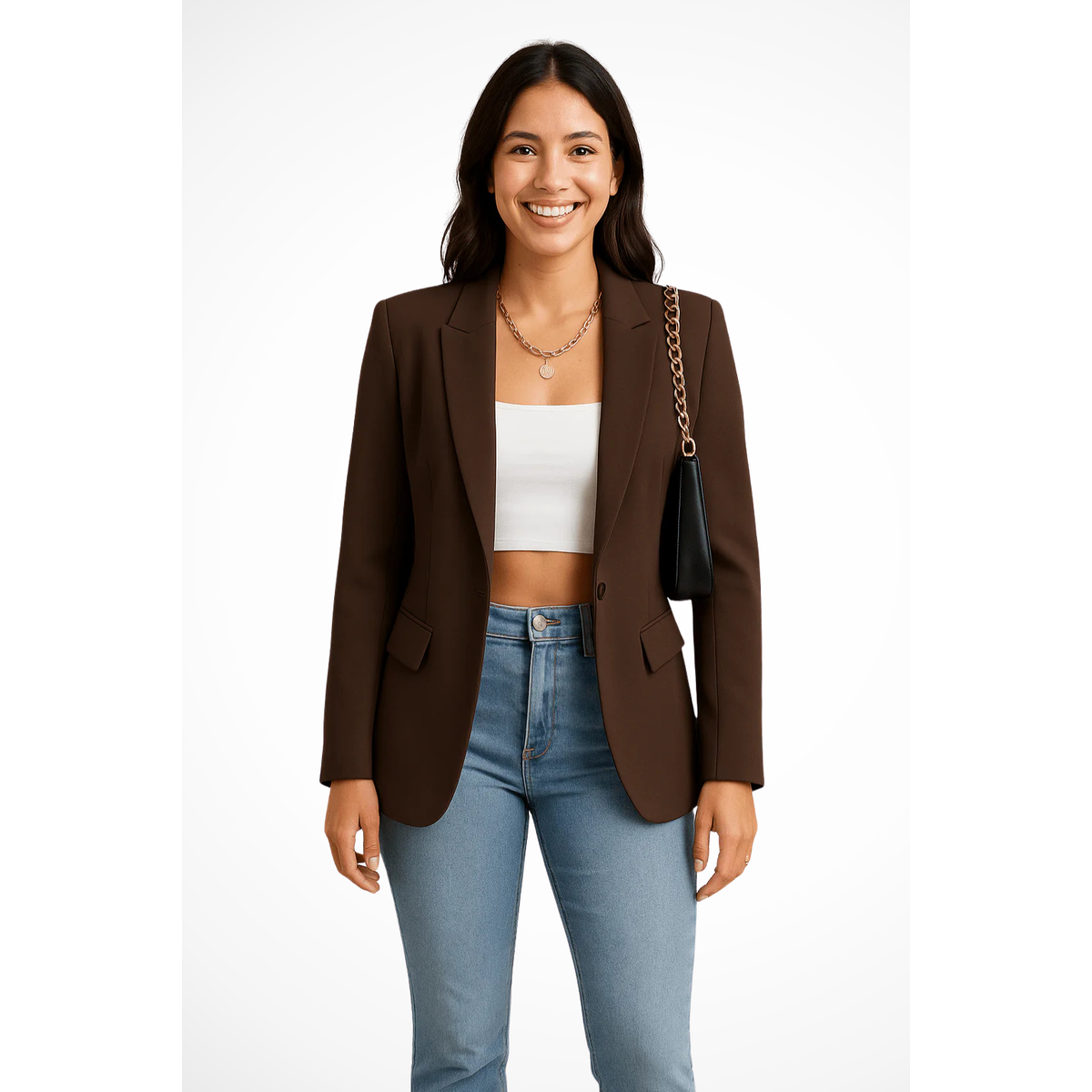Women's Black Blazer Tailored Fit Elegant Design for Work & Weekend 3