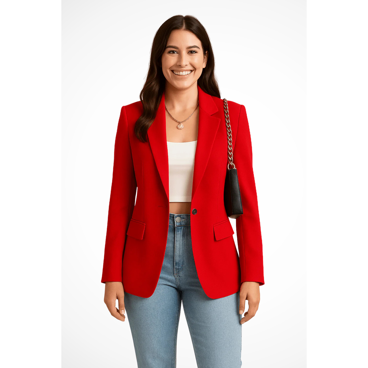 Women's Black Blazer Tailored Fit Elegant Design for Work & Weekend 4