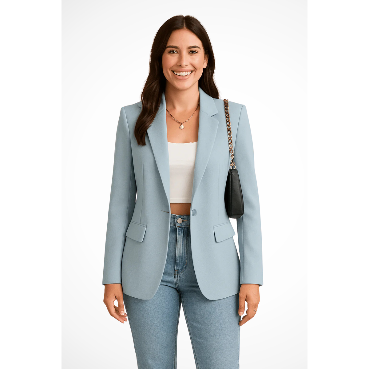 Women's Black Blazer Tailored Fit Elegant Design for Work & Weekend 7