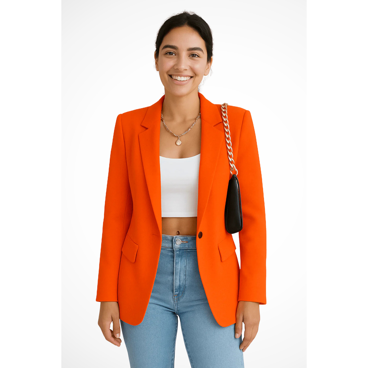 Women's Black Blazer Tailored Fit Elegant Design for Work & Weekend 8