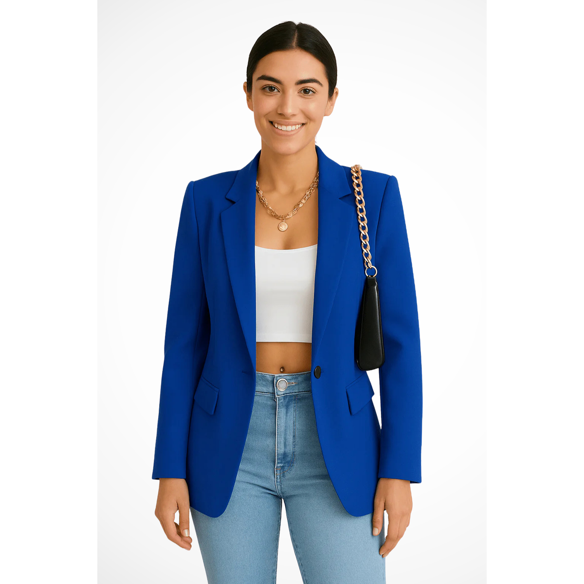 Women's Black Blazer Tailored Fit Elegant Design for Work & Weekend 9