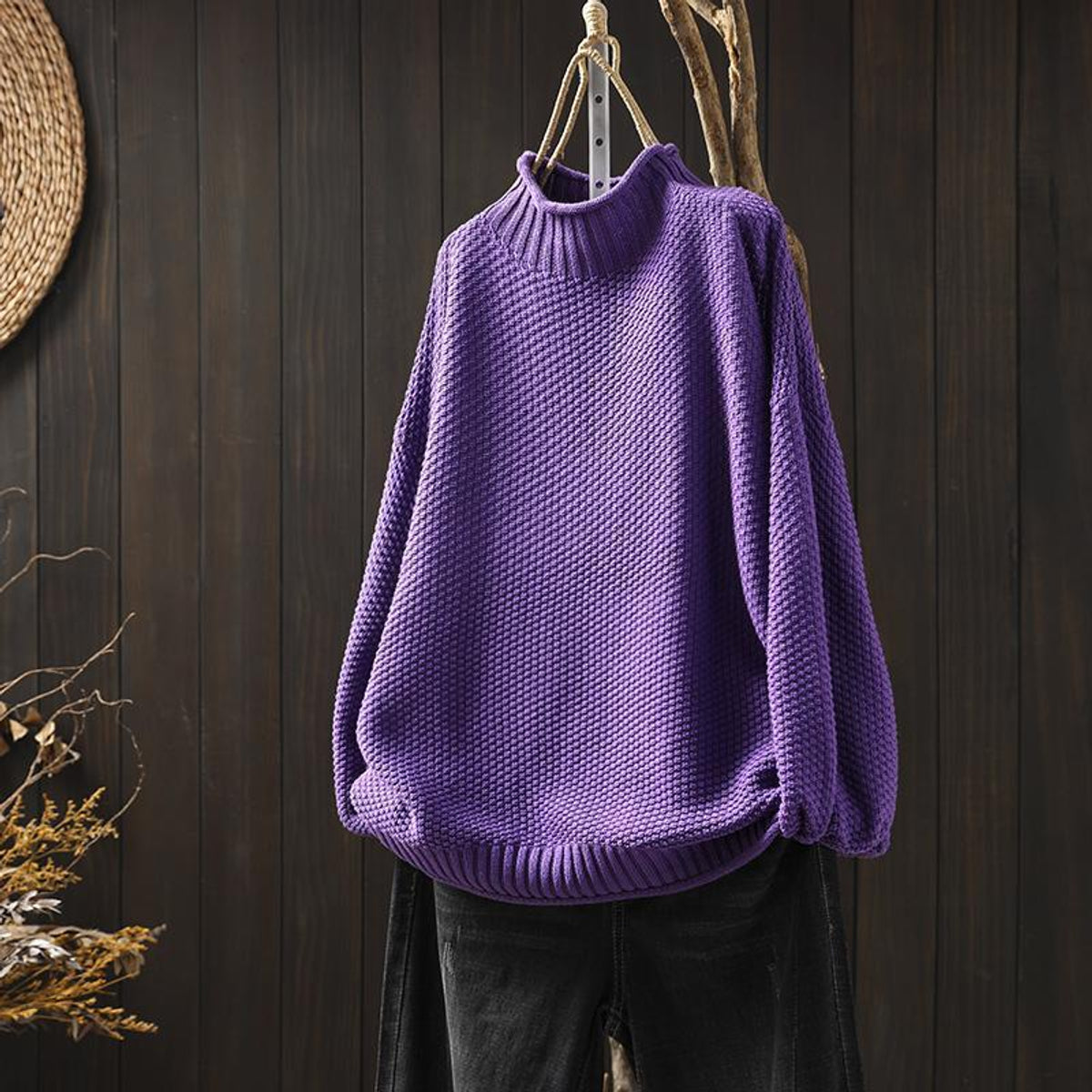 Women's Black Turtleneck Sweater Fine Knit Elegant Warm Comfort 2