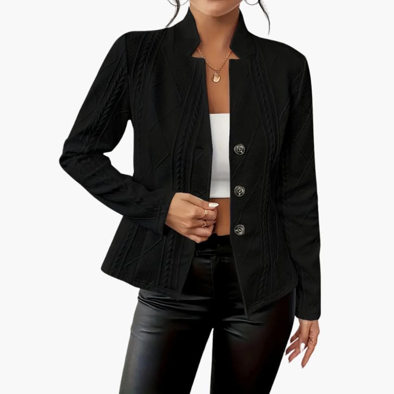 Women’s Blazer Lapel Collar Single-Button Closure Office Wear 5