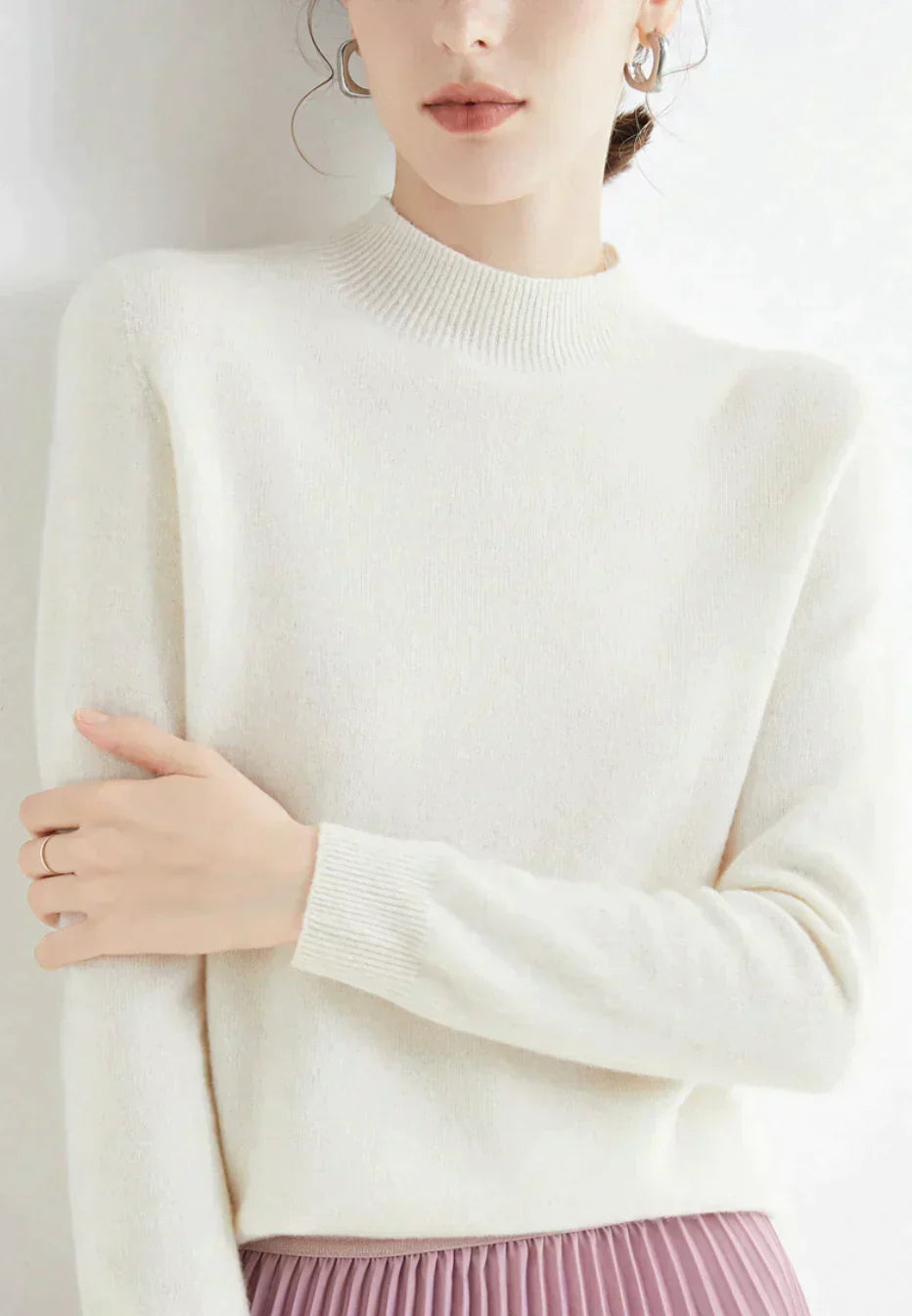 Women's Cashmere Sweater Soft Elegant Comfort Timeless Style 2