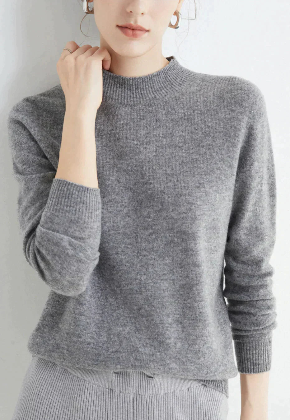 Women's Cashmere Sweater Soft Elegant Comfort Timeless Style 6
