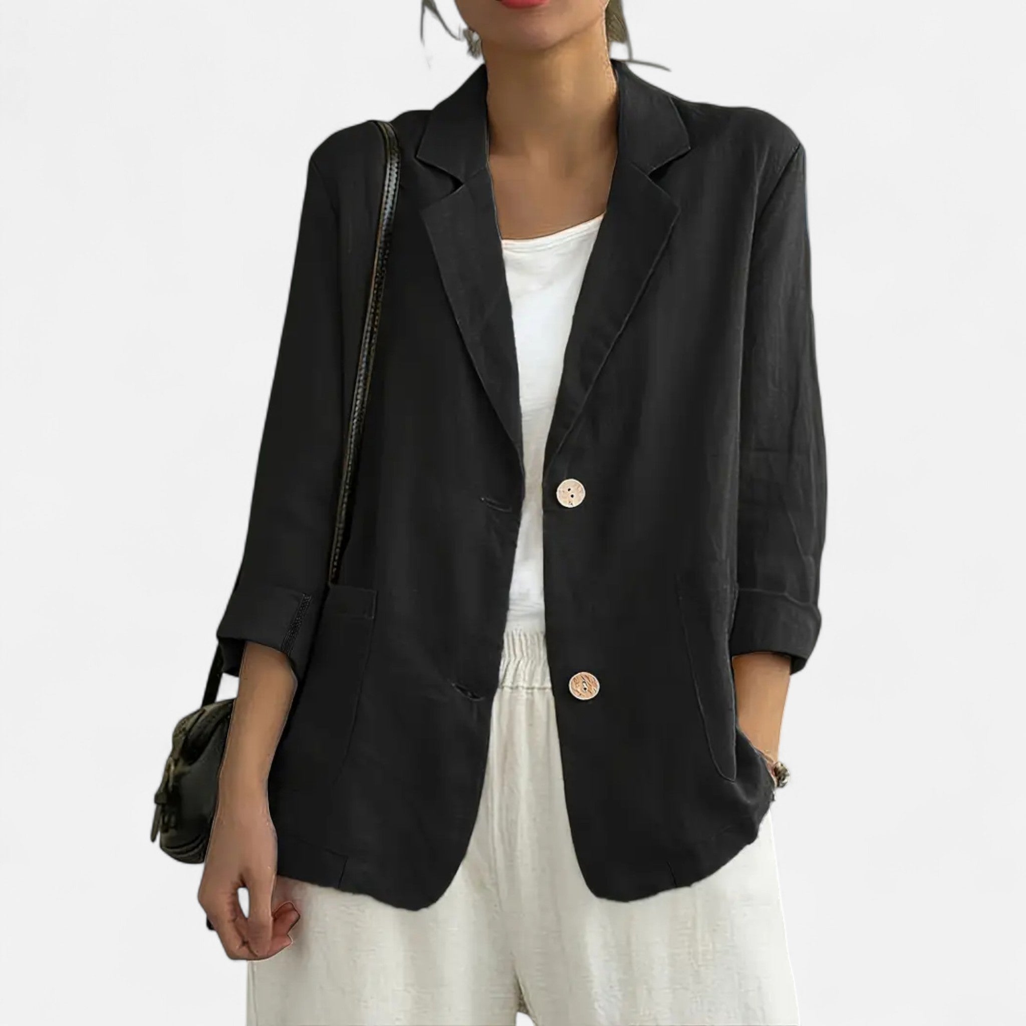 Women’s Casual Two-Button Commuter Jacket Elegant Versatile Style 7