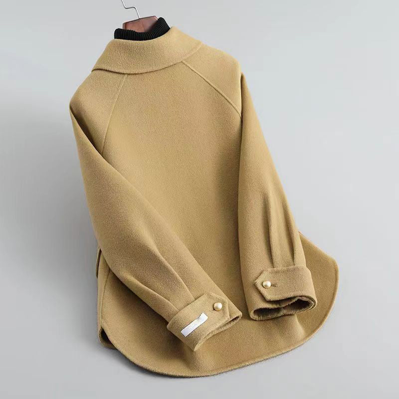 Women's Coat Pearl Knit Cotton-Poly Blend with Distinctive Collar 4