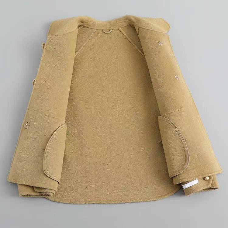 Women's Coat Pearl Knit Cotton-Poly Blend with Distinctive Collar 5