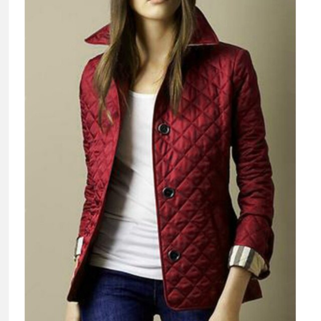 Women's Diamond Quilted Jacket Lightweight Casual Layering Piece 1
