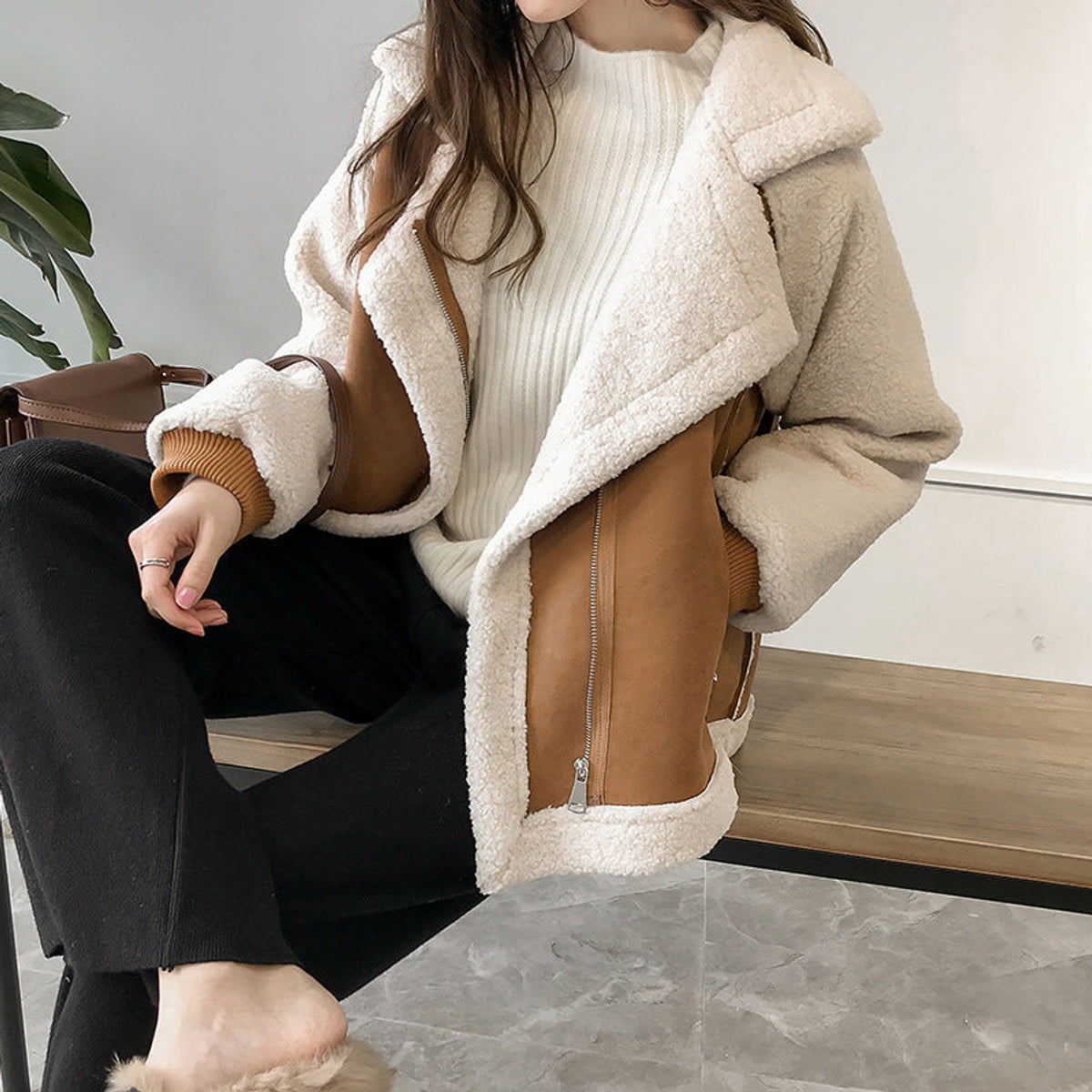 Women's Faux Fur Coat Oversized Chic Winter Layering 2