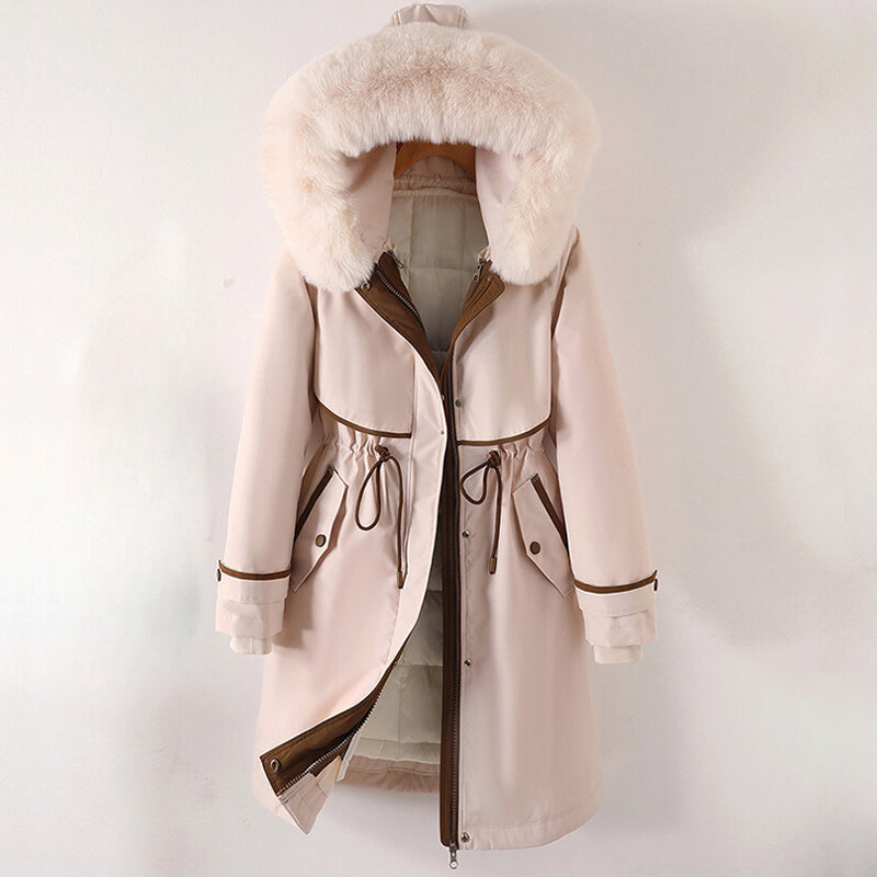 Women's Luxurious Faux Fur Coat with Hood Elegant Winter Design 1