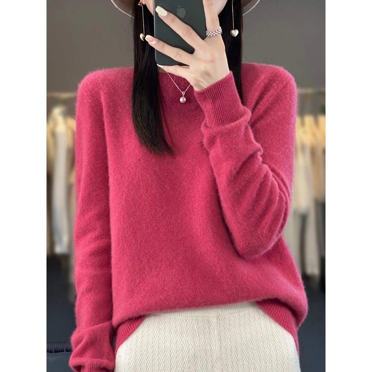 Women's Oversized Sweater Trendy Comfortable Casual Style Cotton 13
