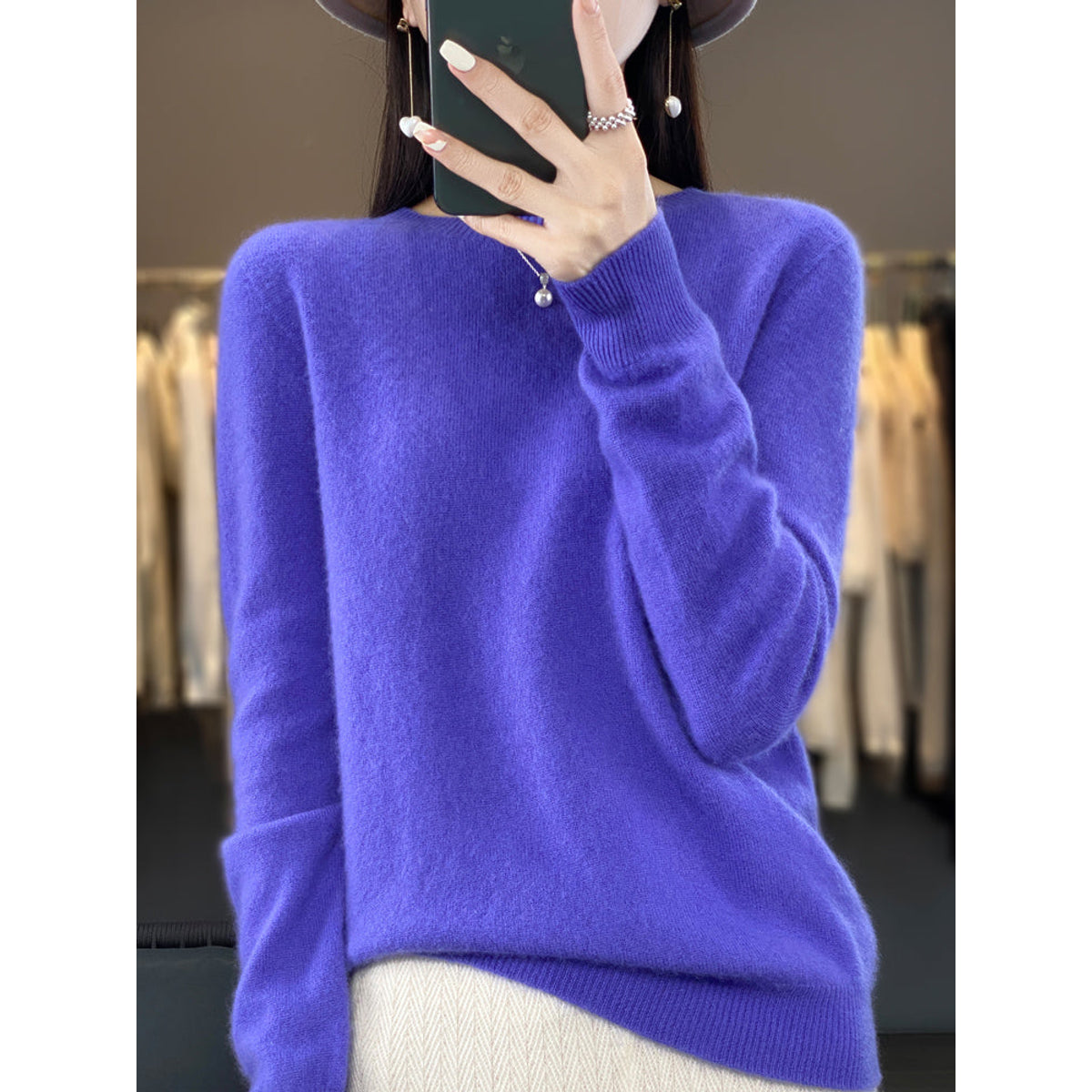Women's Oversized Sweater Trendy Comfortable Casual Style Cotton 3
