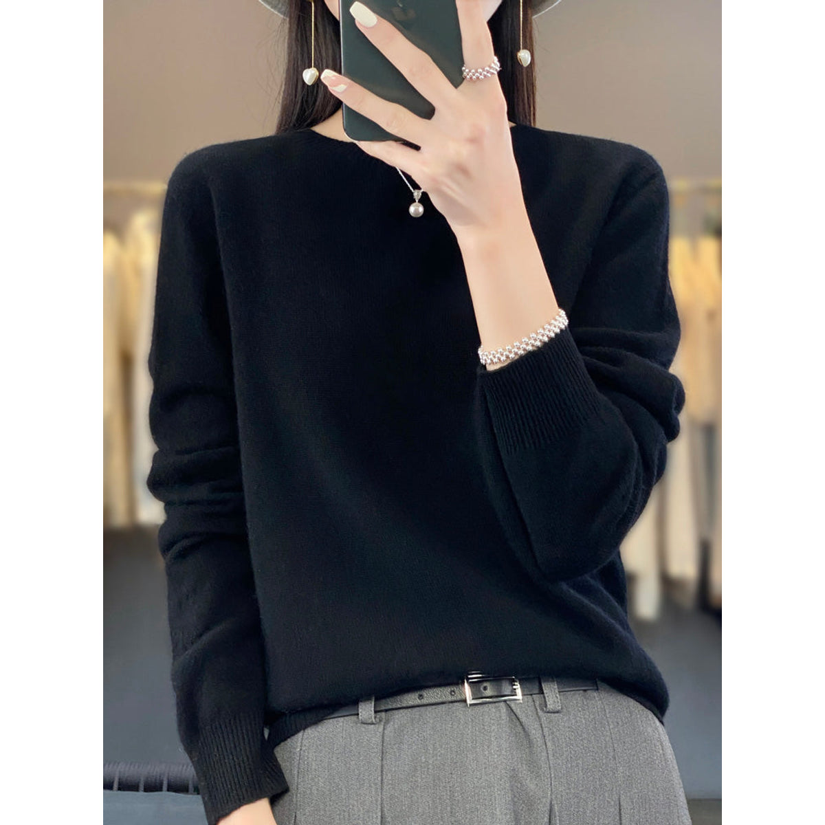 Women's Oversized Sweater Trendy Comfortable Casual Style Cotton 9