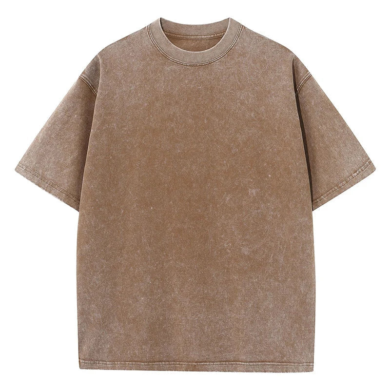 Women's Oversized T-Shirt - Soft Cotton Drop Shoulder Tee in Neutral Tones 8