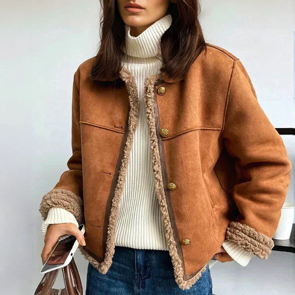 Women's Sheepskin Jacket Premium Warmth Tailored Elegant Fit 0