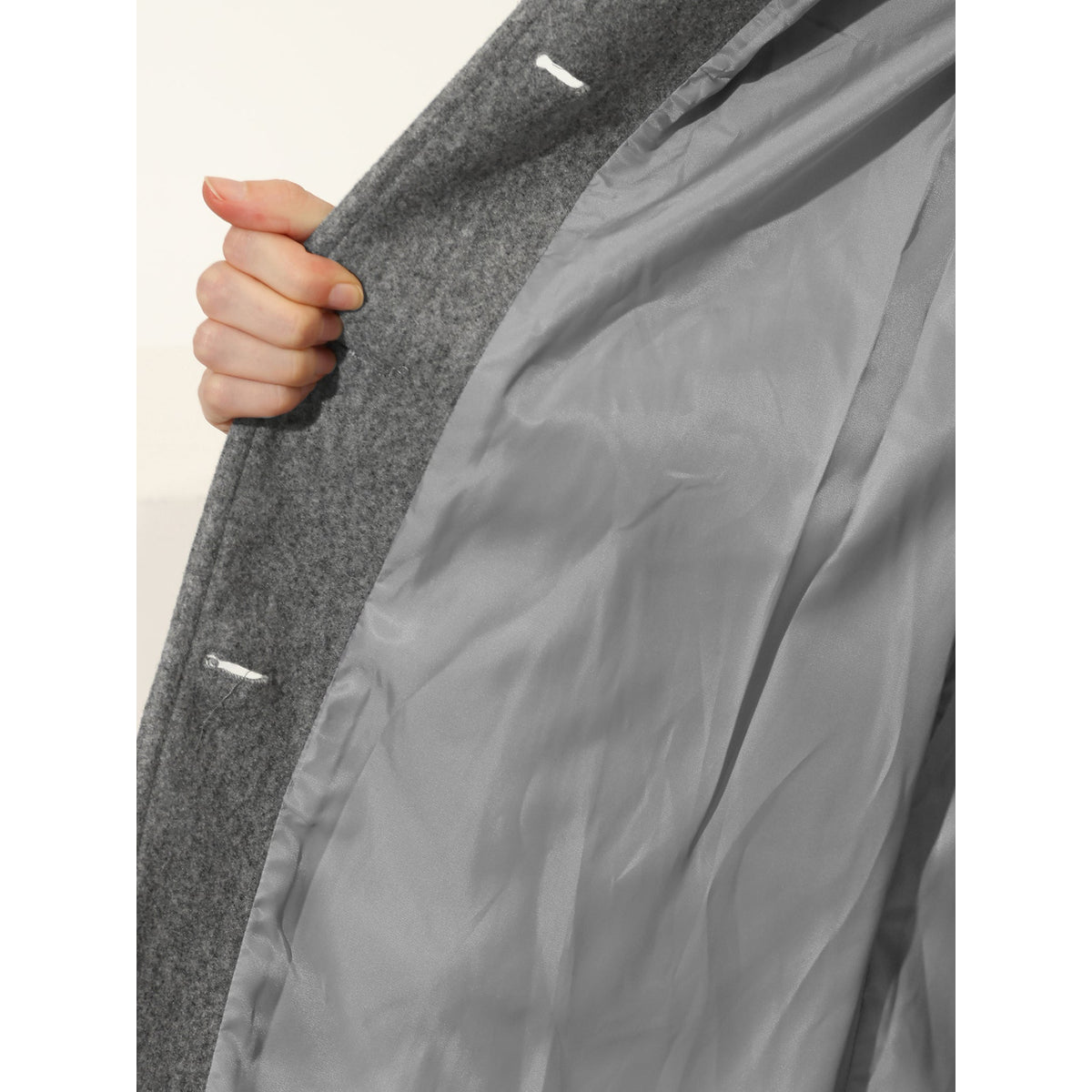 Women's Trench Coat Winter Fit and Flare Elegant Button-Front Design 4