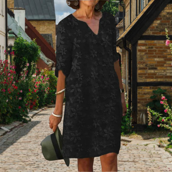 Womens Dress Modern Amber Floral Design Comfortable Fit Summer Style 1