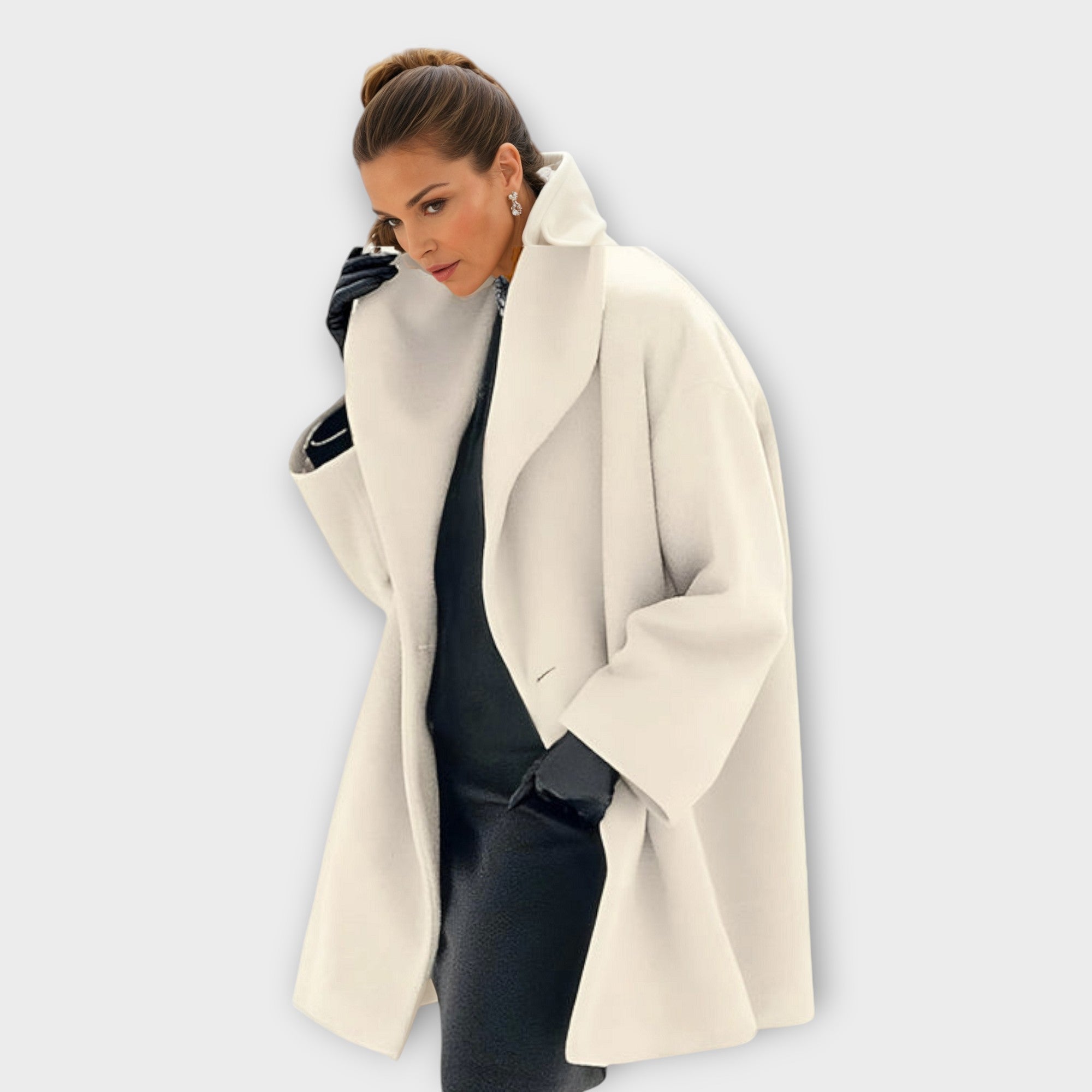 Wool Coat Women Elegant Long Design Windproof Warmth Casual 6