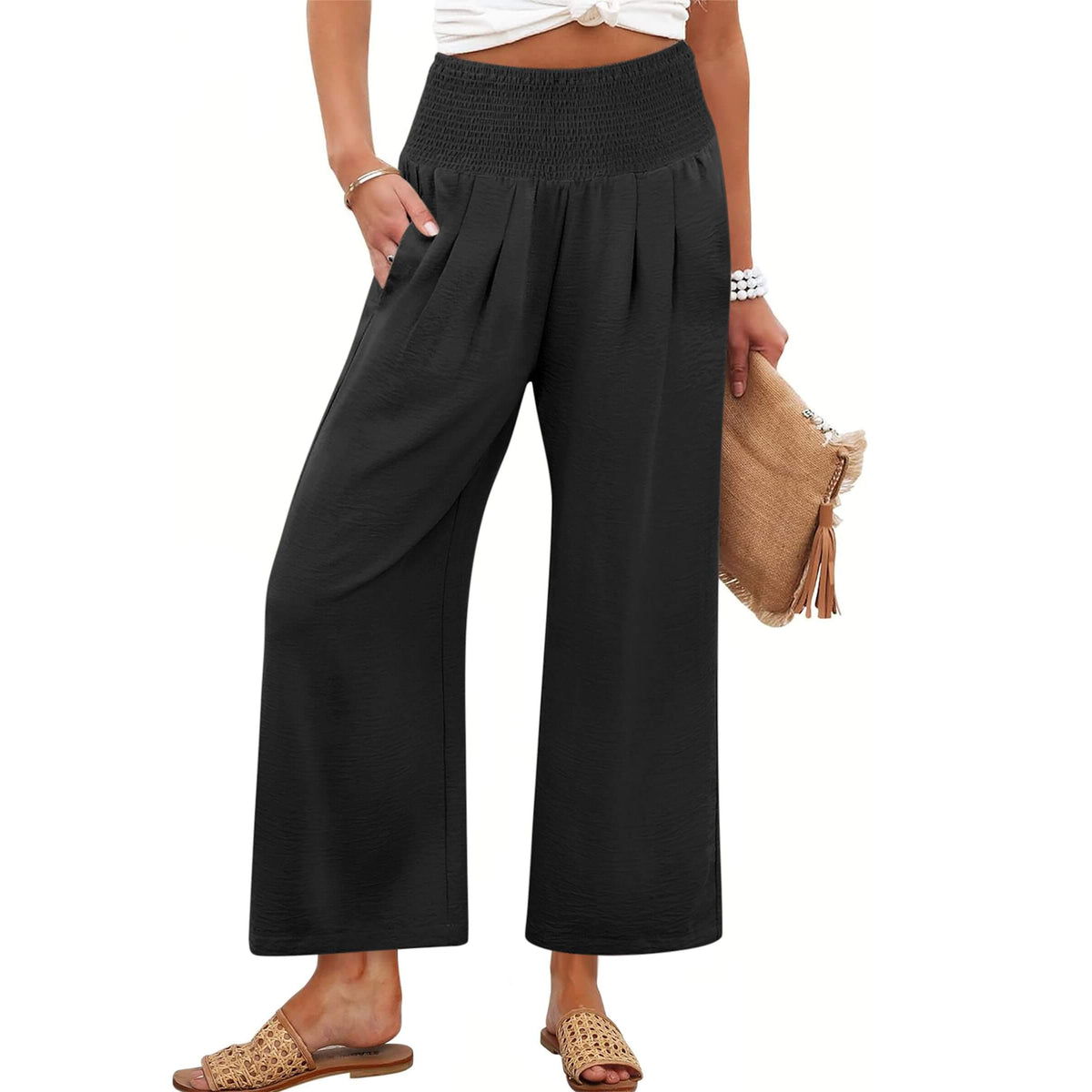 Harper | Fließende Palazzo-Hose mit hohem Bund