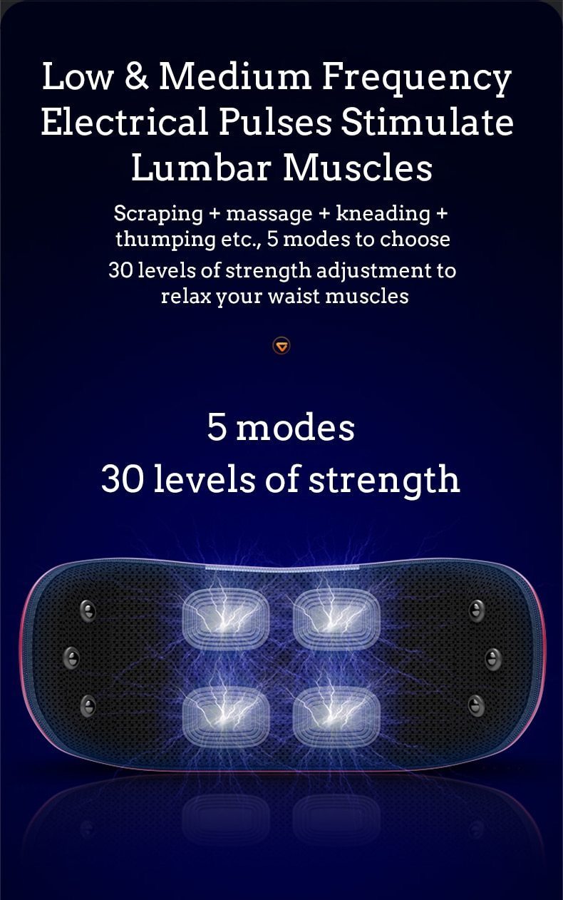 Elektrischer Rückenmassagegerät Lendenwirbel Rückenschmerzlinderung