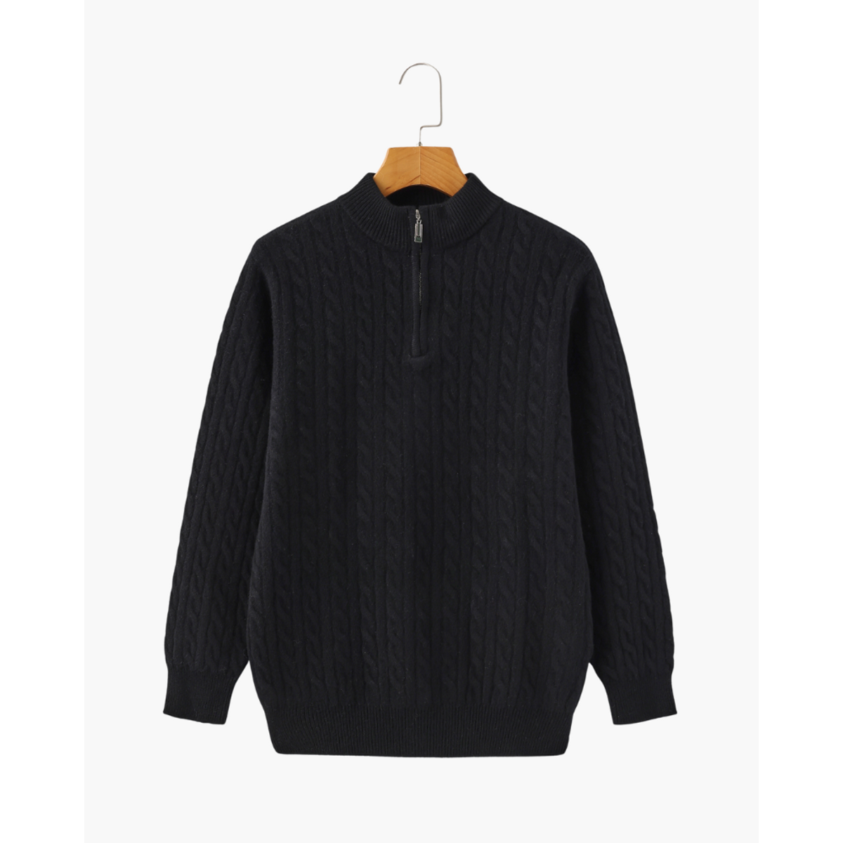 100% Cashmere Half Zip Cardigan Sweater for Men - Timeless Elegance 10