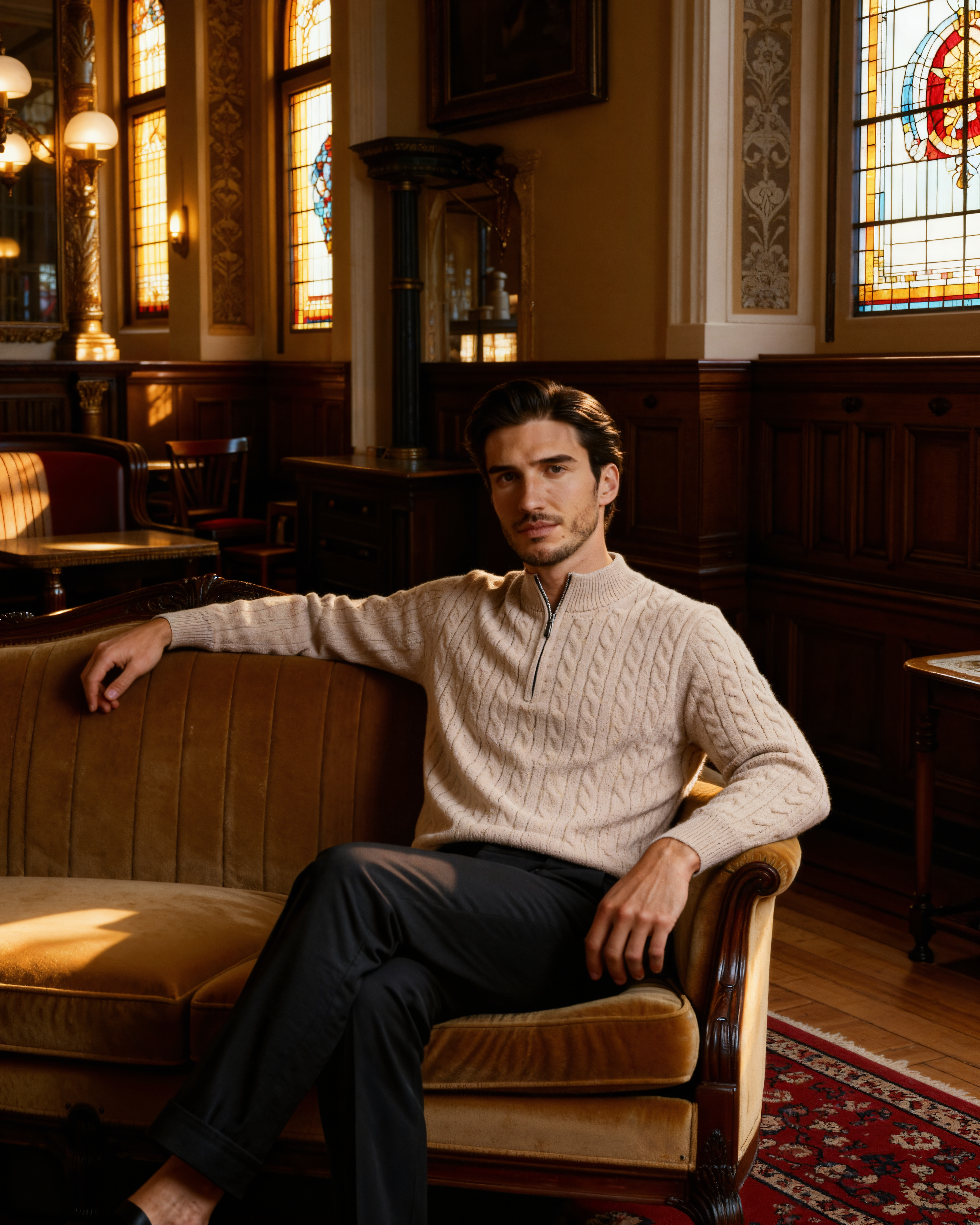 100% Cashmere Half Zip Cardigan Sweater for Men - Timeless Elegance 5