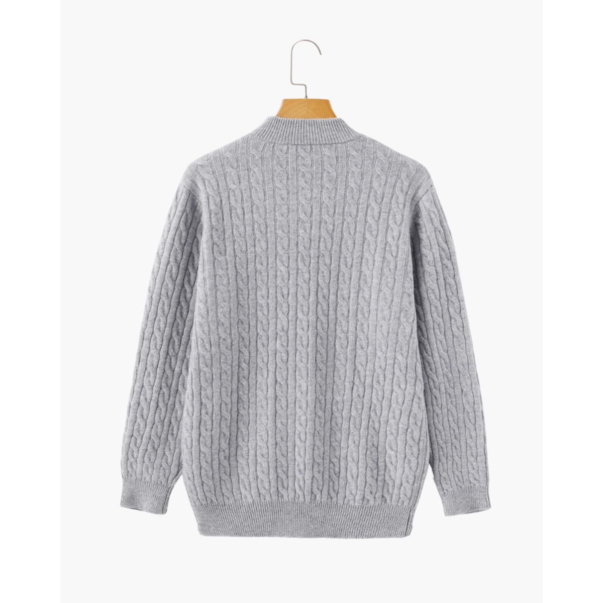 100% Cashmere Half Zip Cardigan Sweater for Men - Timeless Elegance 8