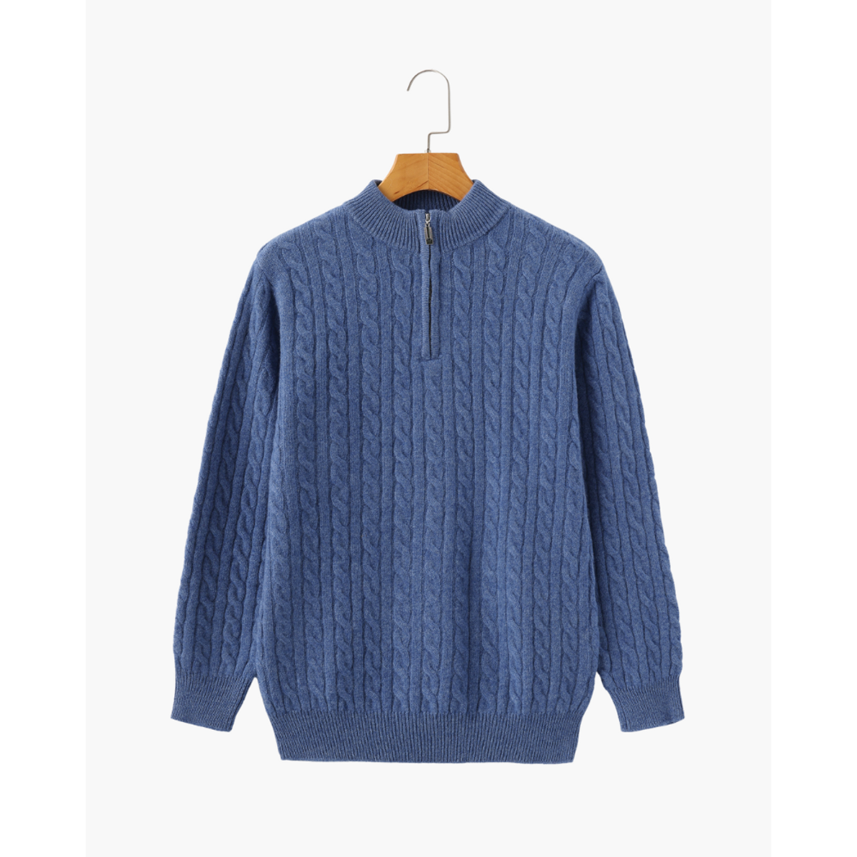 100% Cashmere Half Zip Cardigan Sweater for Men - Timeless Elegance 9