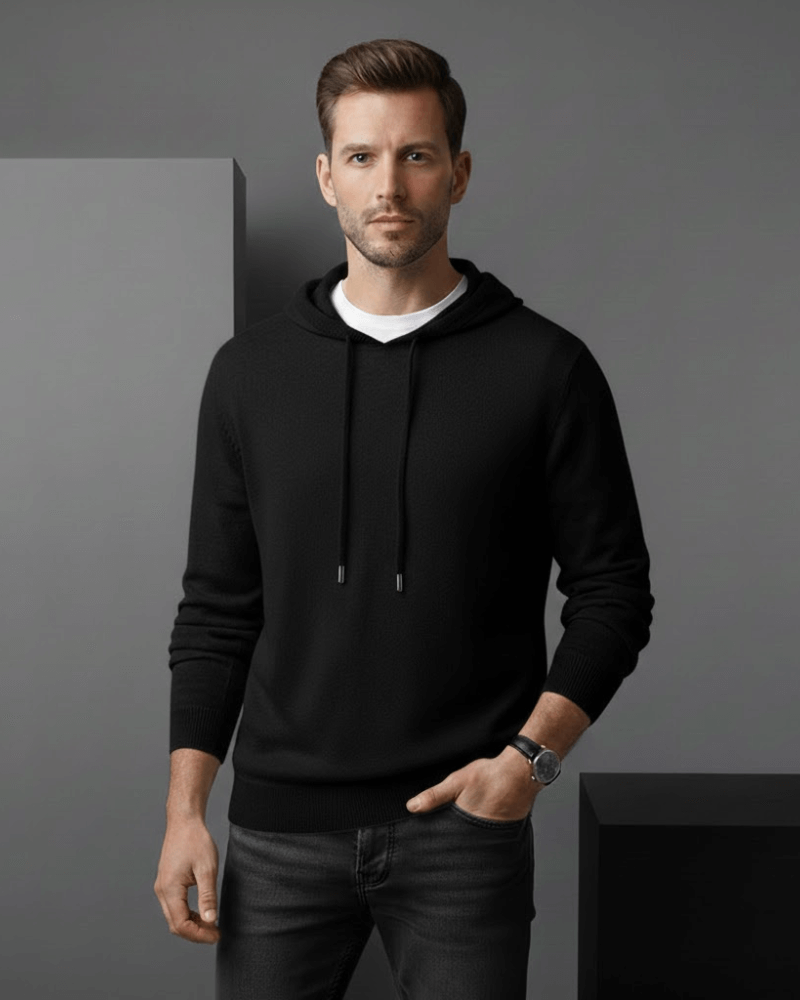 Kaschmir Hoodie Leicht Atmungsaktiv Lockerer Sitz Freizeit