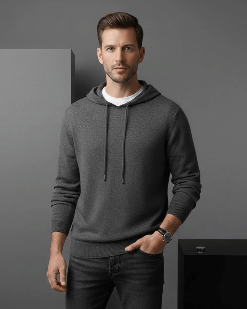 Kaschmir Hoodie Leicht Atmungsaktiv Lockerer Sitz Freizeit