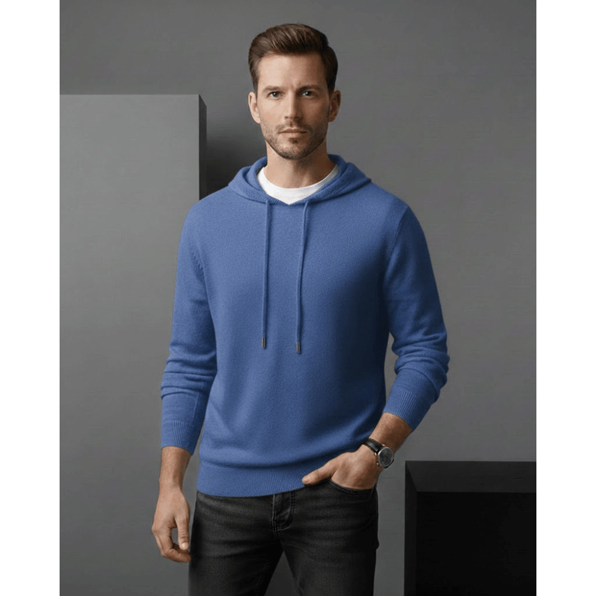 Cashmere Hoodie Lightweight Breathable Relaxed Fit Casual