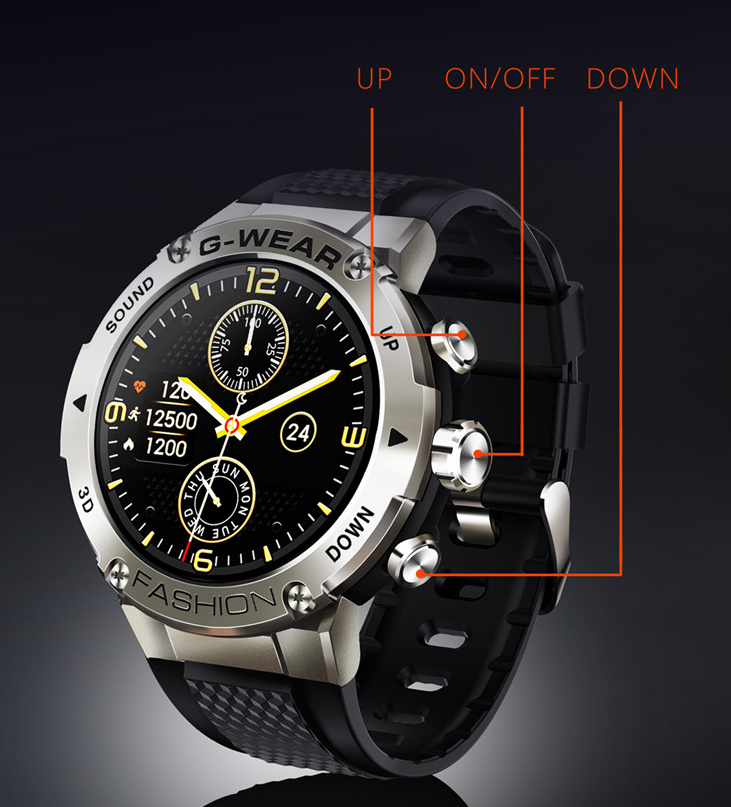 HAWK EYE G | Smartwatch mit großem Display & Anruffunktion | Stilvoller Fitness-Tracker für nahtlose Konnektivität