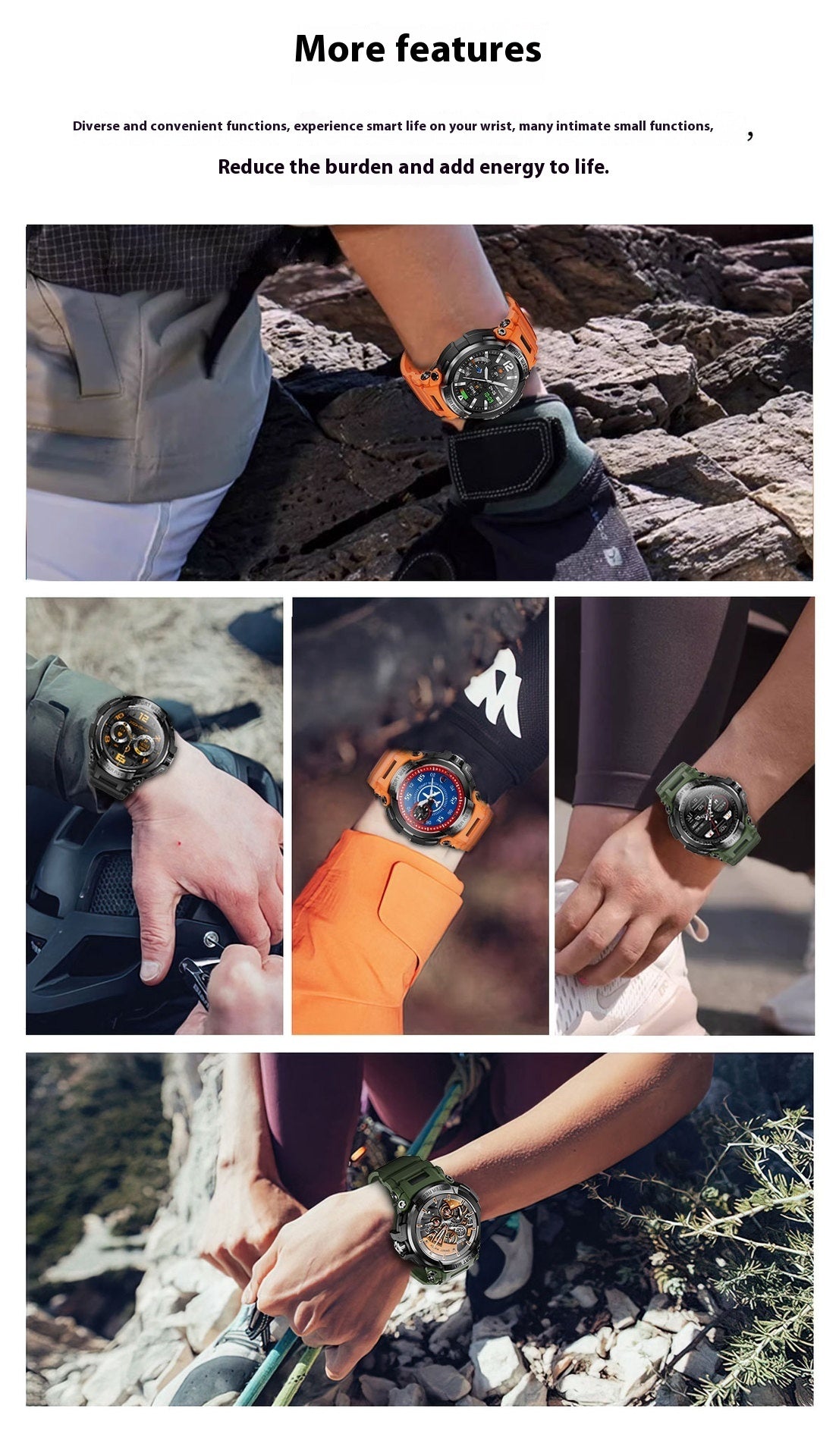 OMNI PRIME | Smartwatch mit robustem Design & Gesundheitsüberwachung | 15 Sportmodi für aktive Lebensstile