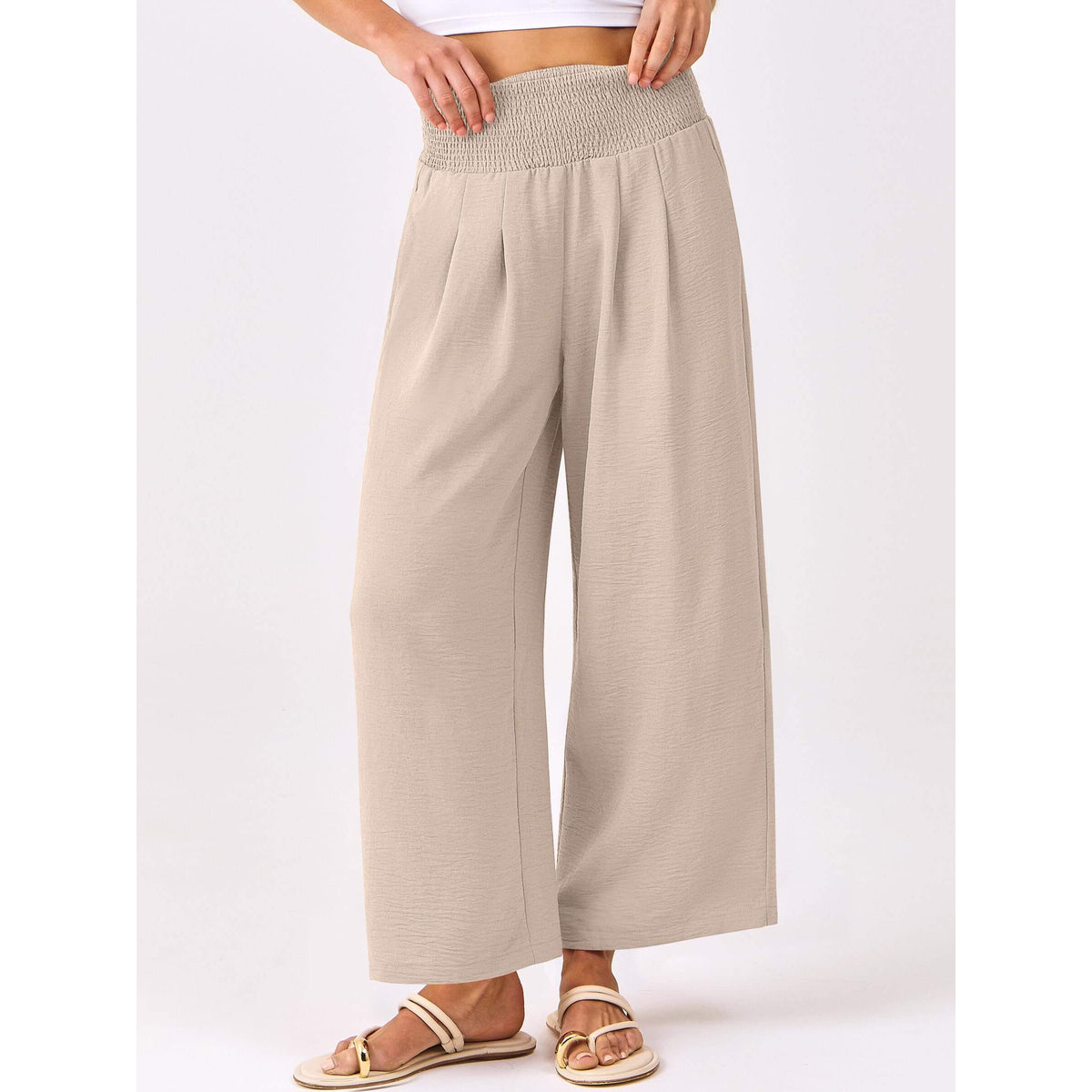Harper | Fließende Palazzo-Hose mit hohem Bund