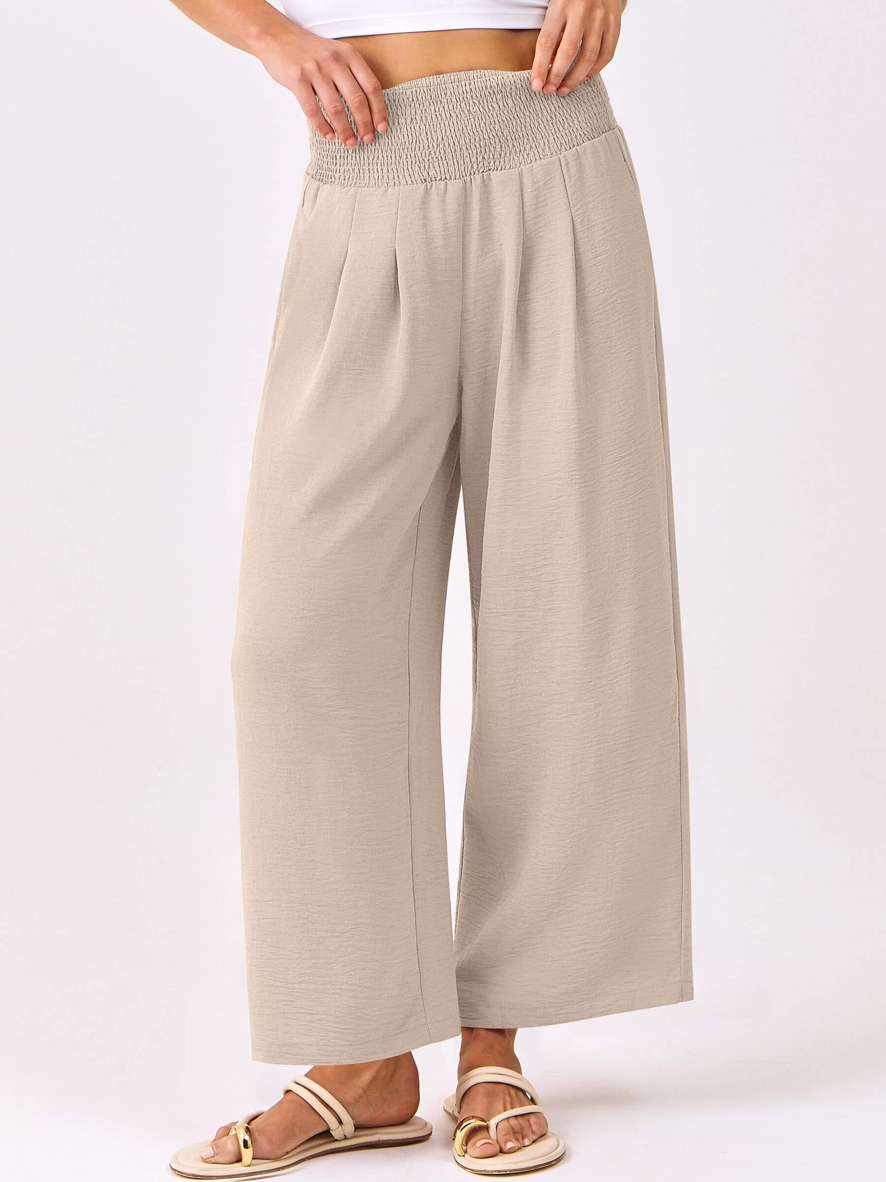 Harper | Fließende Palazzo-Hose mit hohem Bund