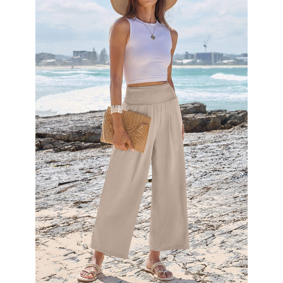 Harper | Fließende Palazzo-Hose mit hohem Bund