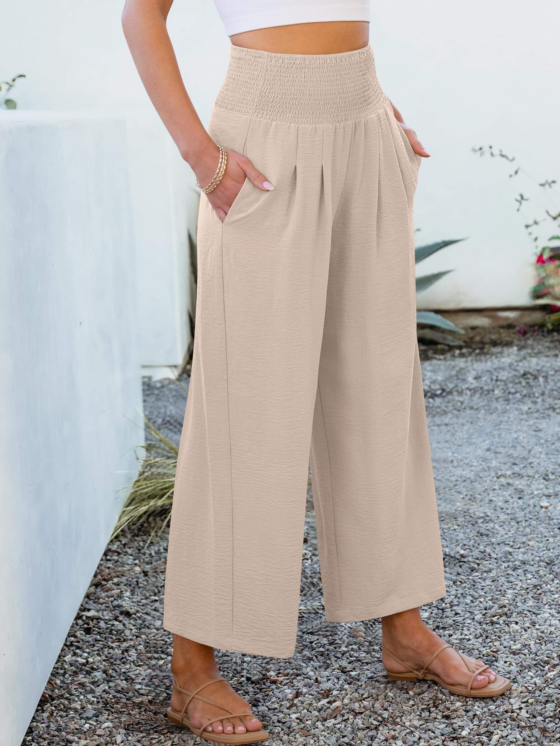 Harper | Fließende Palazzo-Hose mit hohem Bund
