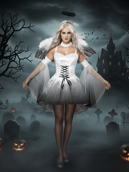 Dark Angel Costume Mini Halloween Outfit with Wings