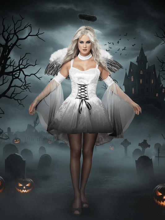 Dark Angel Costume Mini Halloween Outfit with Wings