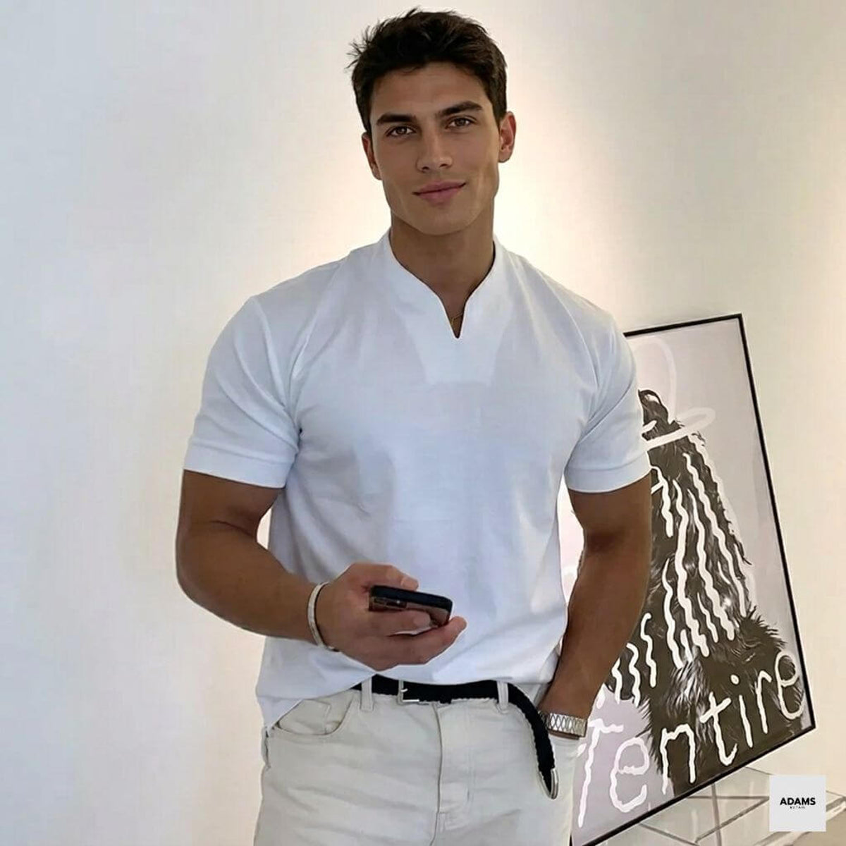 Herren Polohemd Modern Fit Lässig Eleganter Stil für Jeden Anlass