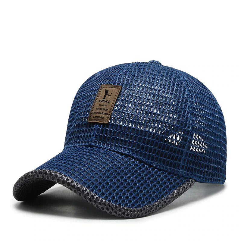 AeroBreeze - Black Baseball Cap with Curved Brim, Breathable Fabric, Adjustable Fit 4