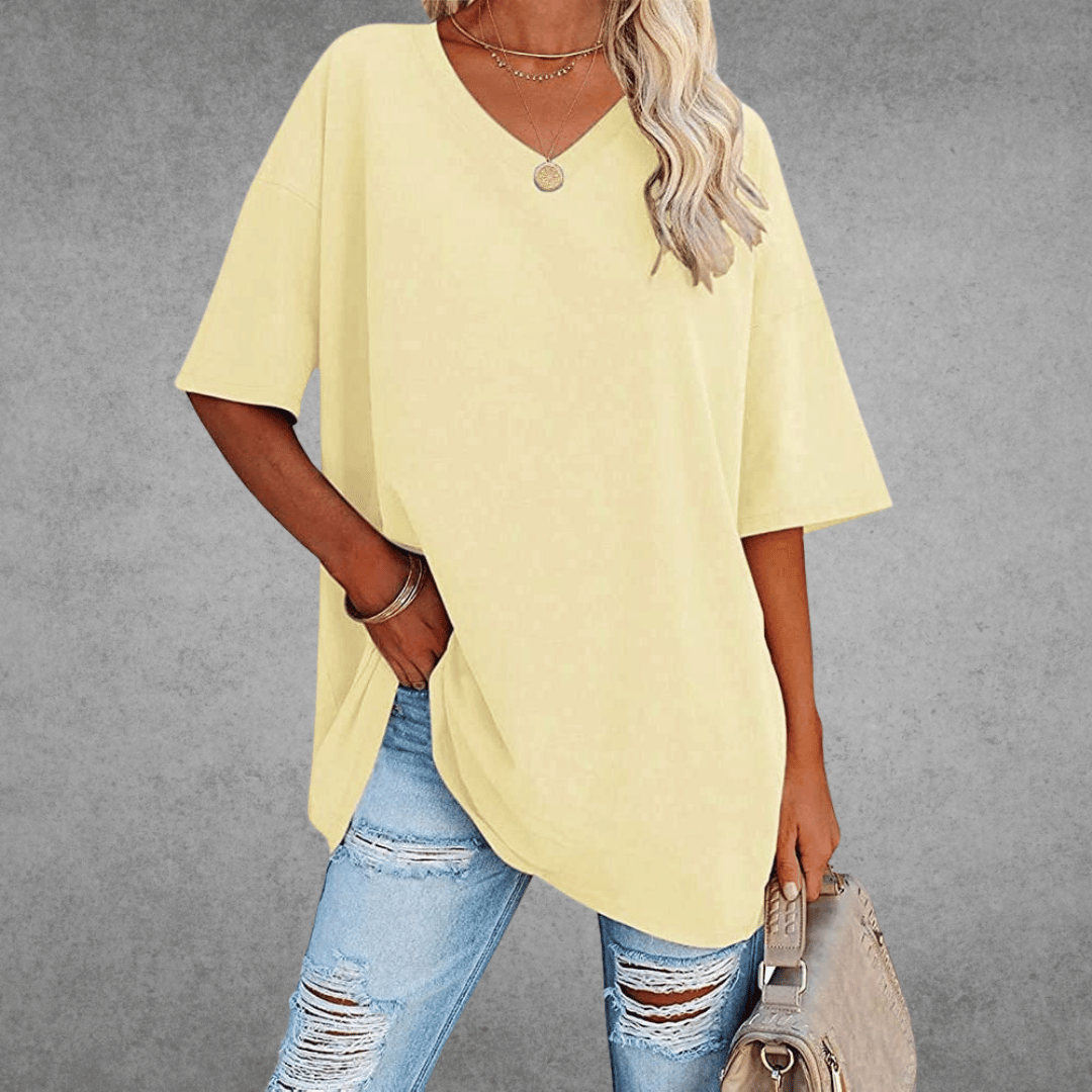 Anneliese - Women's Oversized T-Shirt, Soft Cotton Drop Shoulder Tee, Casual Streetwear 10