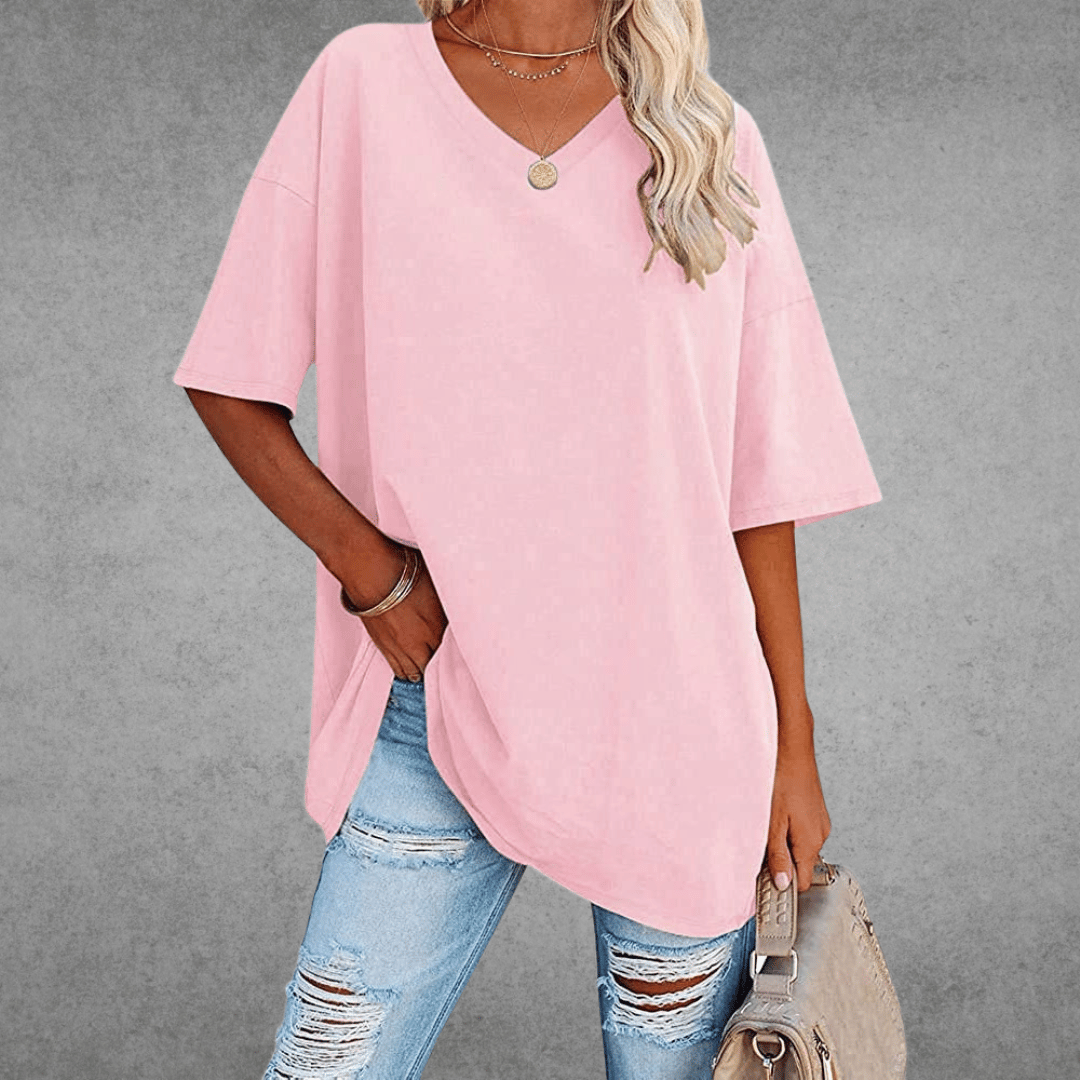 Anneliese - Women's Oversized T-Shirt, Soft Cotton Drop Shoulder Tee, Casual Streetwear 13