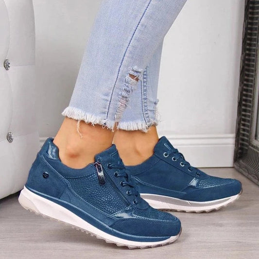Arch Support Walking Shoes Women Side Zip Comfort Sneakers Best For Standing All Day 0