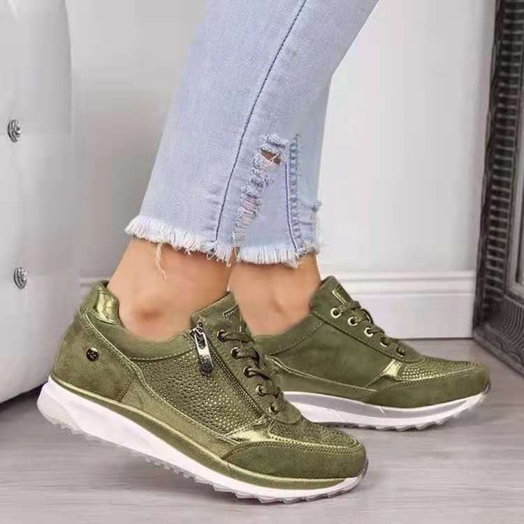 Arch Support Walking Shoes Women Side Zip Comfort Sneakers Best For Standing All Day 2
