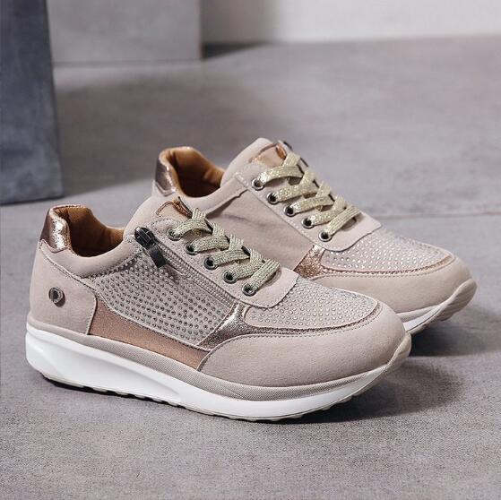 Arch Support Walking Shoes Women Side Zip Comfort Sneakers Best For Standing All Day 3