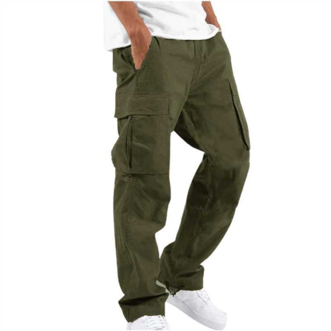 Benicio - Men's Black Cargo Pants with High Waist & Utility Pockets 3