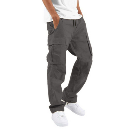 Benicio - Men's Black Cargo Pants with High Waist & Utility Pockets 8