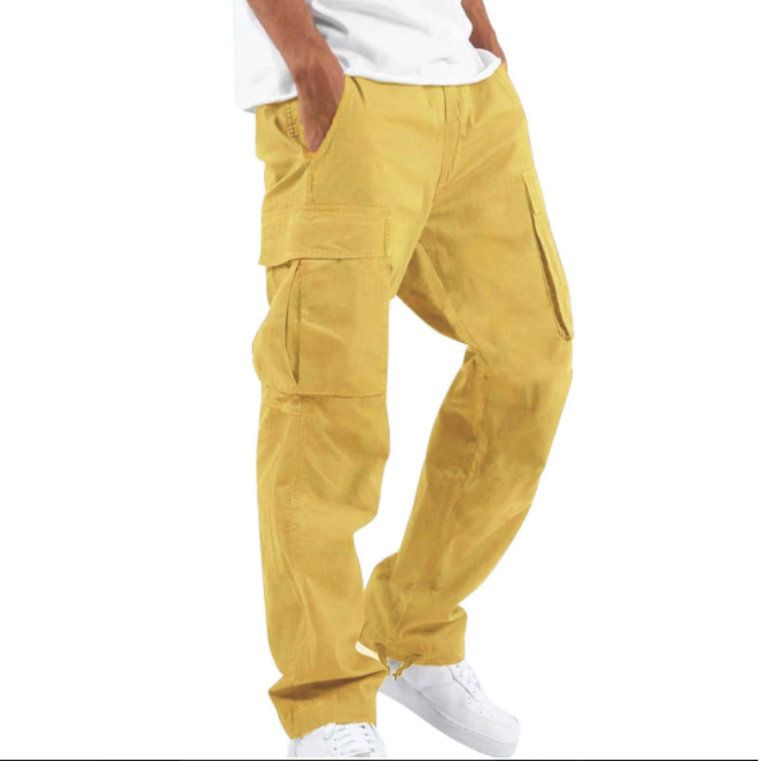 Benicio - Men's Black Cargo Pants with High Waist & Utility Pockets 9